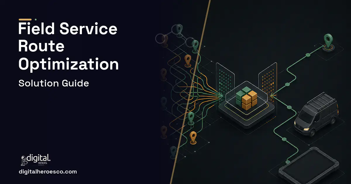 Field Service Software workflow illustration for Custom Field Service Software With Route Optimization.