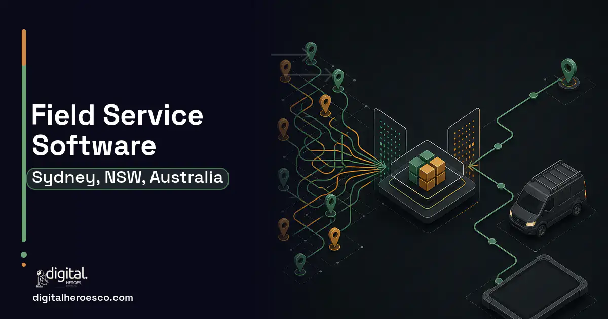 Field Service Software workflow illustration for Sydney, NSW, Australia.