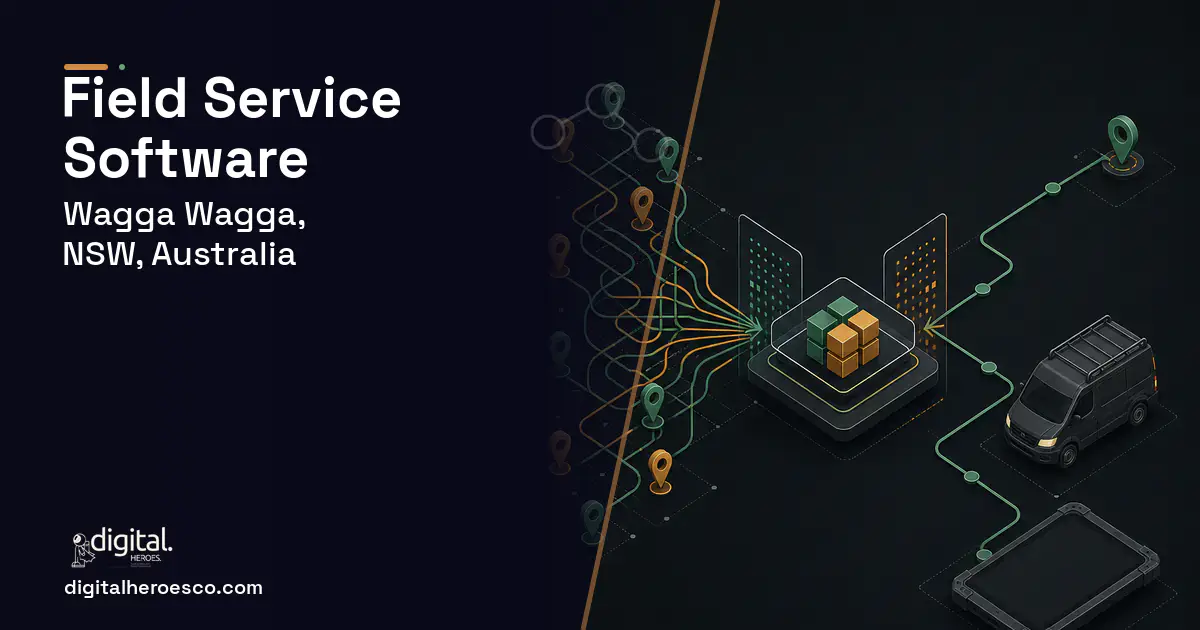Field Service Software workflow illustration for Wagga Wagga, NSW, Australia.