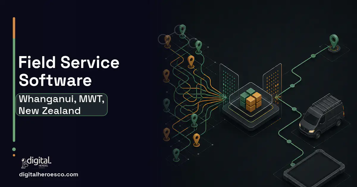 Field Service Software workflow illustration for Whanganui, MWT, New Zealand.