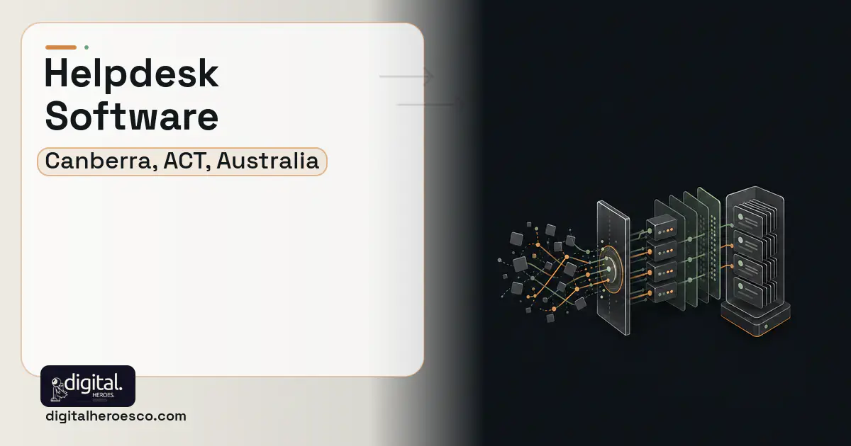 Helpdesk Software workflow illustration for Canberra, ACT, Australia.