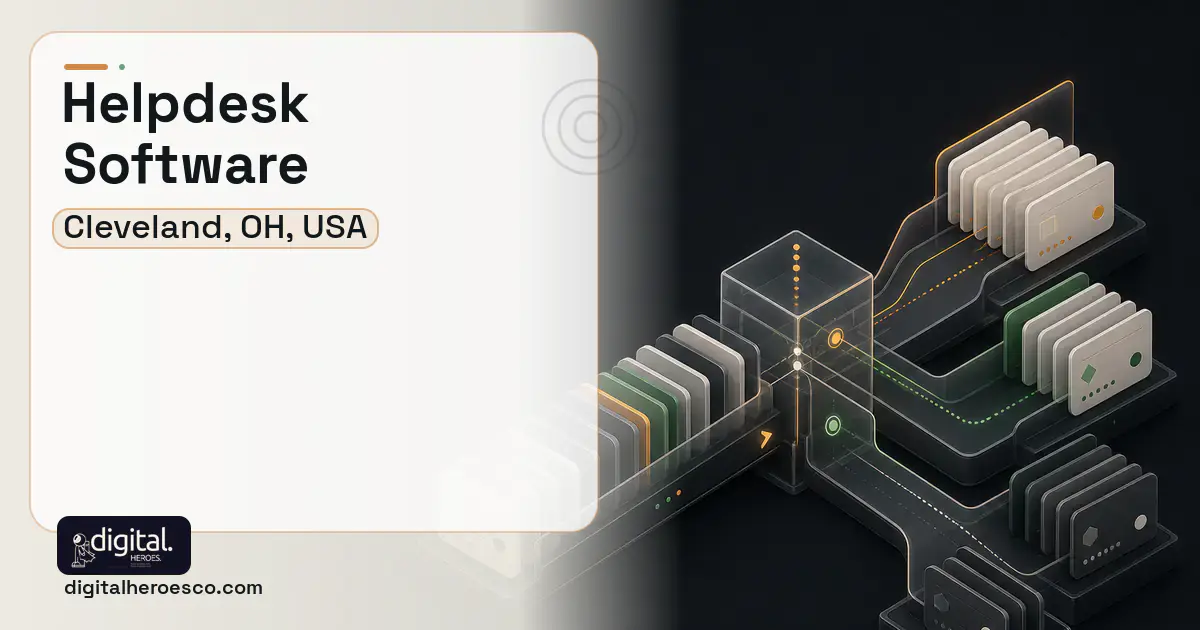 Helpdesk Software software overview illustration for Cleveland, OH, USA.