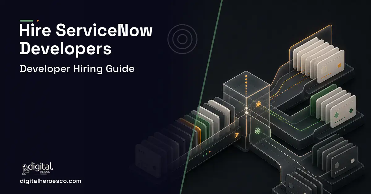 Helpdesk Software software overview illustration for Hire ServiceNow Developers.