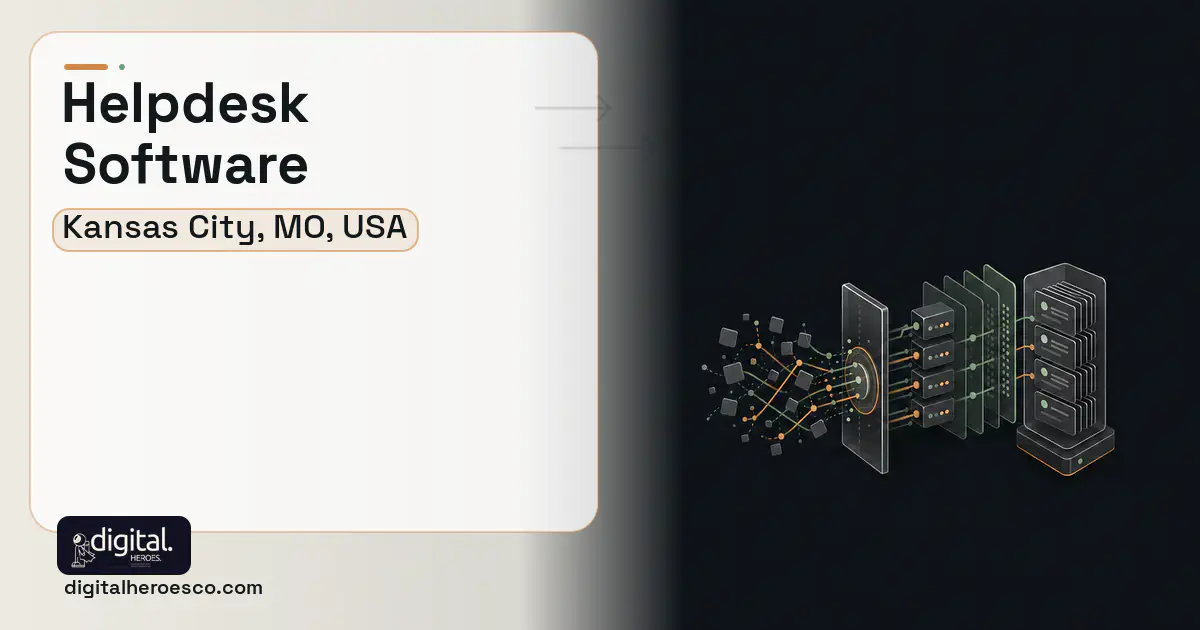 Helpdesk Software workflow illustration for Kansas City, MO, USA.