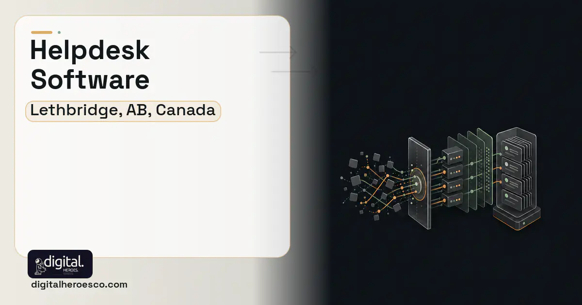 Helpdesk Software workflow illustration for Lethbridge, AB, Canada.