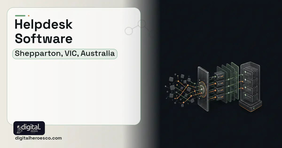 Helpdesk Software workflow illustration for Shepparton, VIC, Australia.