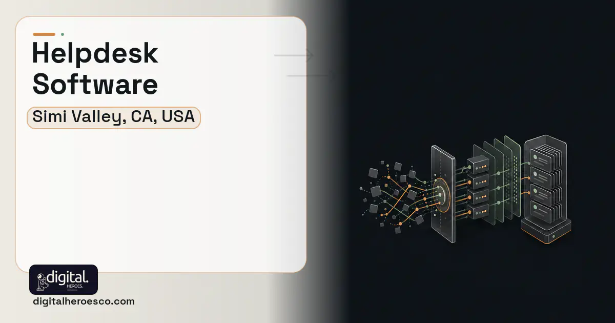 Helpdesk Software workflow illustration for Simi Valley, CA, USA.