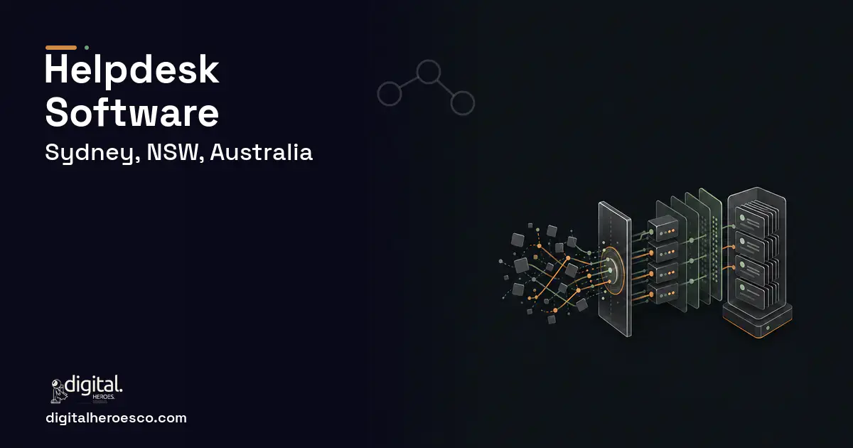 Helpdesk Software workflow illustration for Sydney, NSW, Australia.
