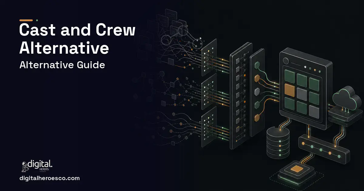 HR Software Development workflow illustration for Cast and Crew Alternatives for Crew Payroll, Onboarding and Timecards.