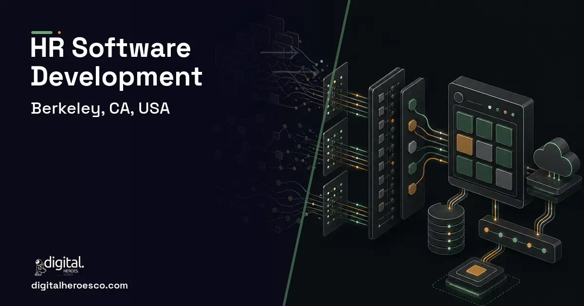 HR Software Development workflow illustration for Berkeley, CA, USA.