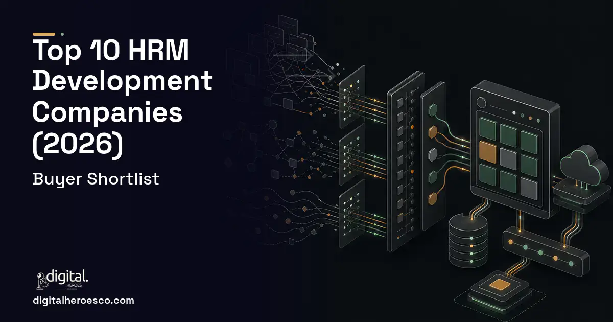 HR Software Development workflow illustration for Top 10 HRM Development Companies 2026.