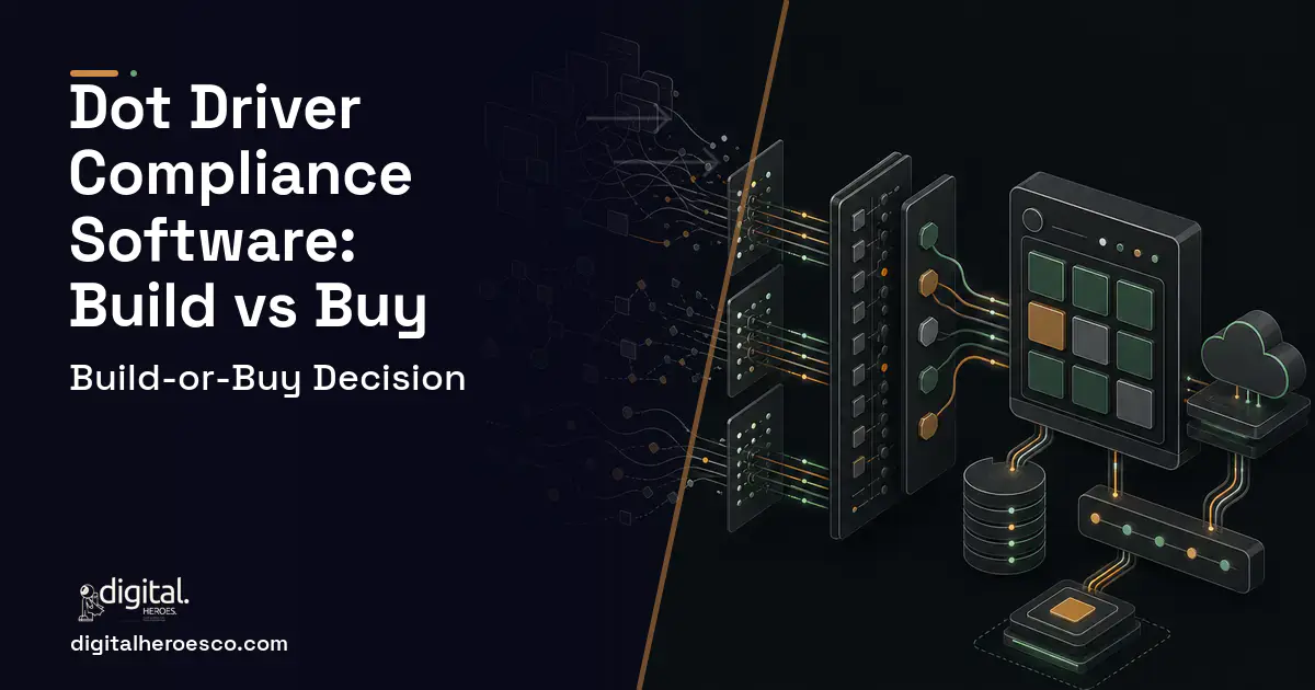 HR Software Development workflow illustration for DOT Driver Compliance Software Build vs Buy Guide.