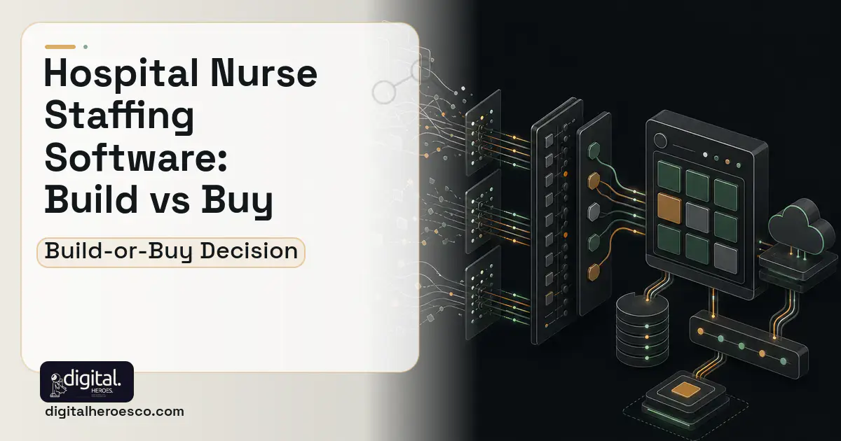 HR Software Development workflow illustration for Hospital Nurse Staffing Software Build vs Buy Guide.