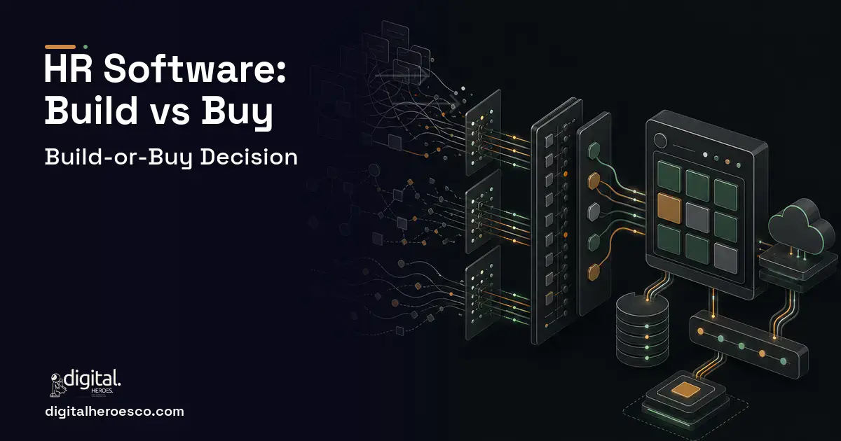 HR Software Development workflow illustration for HR Software Build vs Buy Guide.