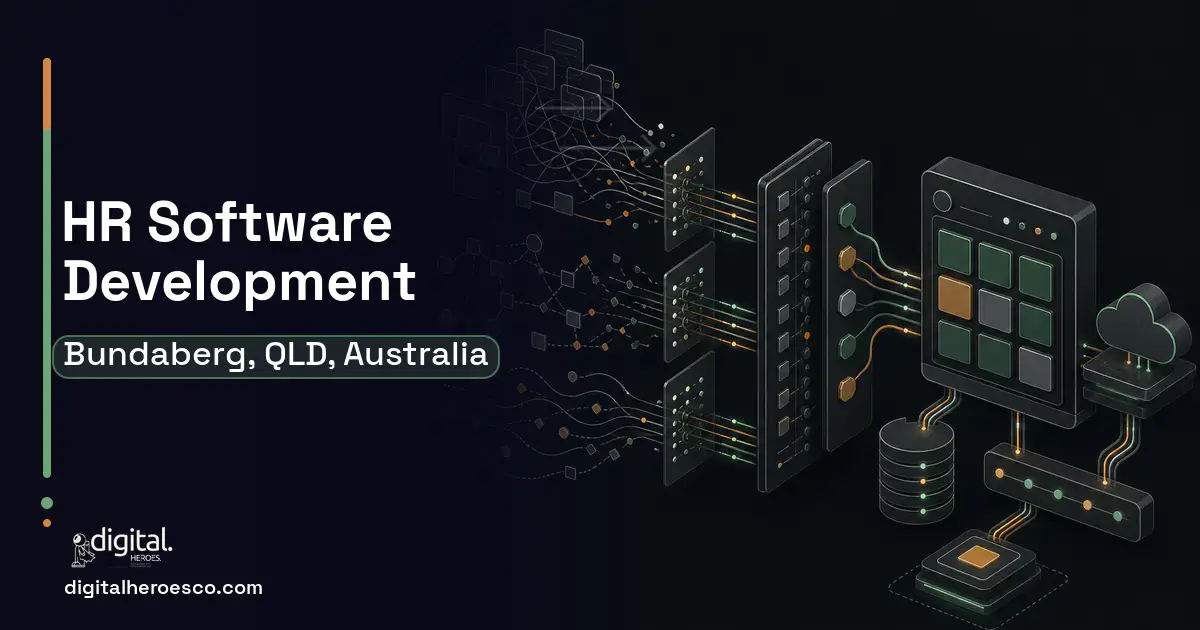 HR Software Development workflow illustration for Bundaberg, QLD, Australia.