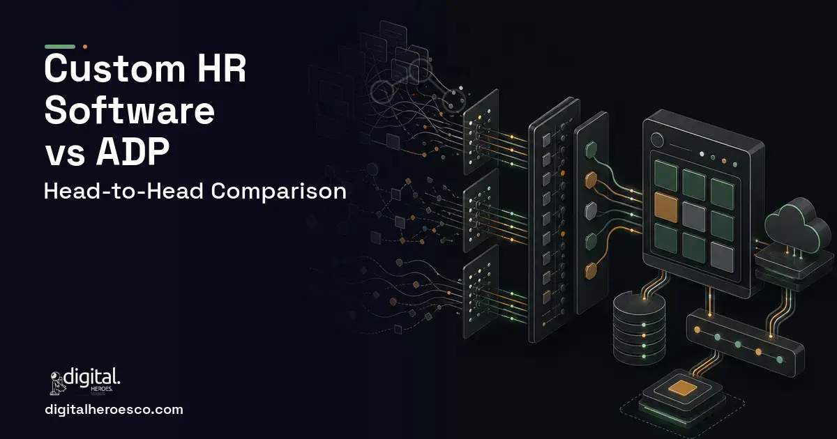 HR Software Development workflow illustration for Custom HR Software vs ADP.