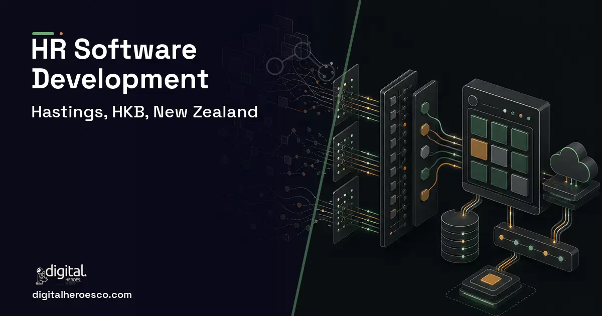 HR Software Development workflow illustration for Hastings, HKB, New Zealand.