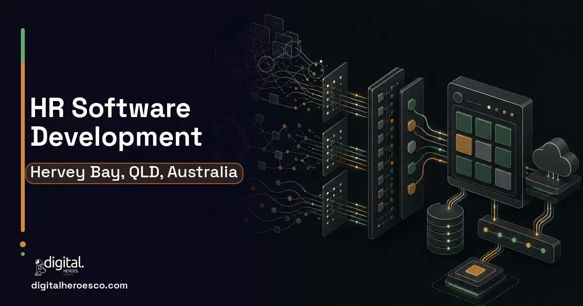 HR Software Development workflow illustration for Hervey Bay, QLD, Australia.