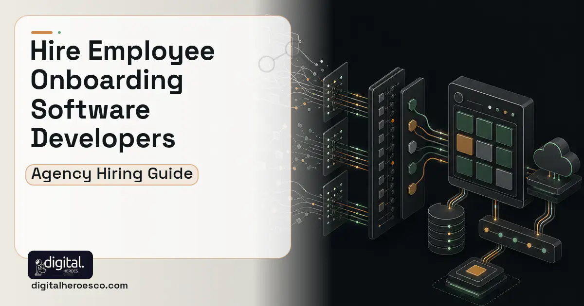 HR Software Development workflow illustration for How to Hire an Employee Onboarding Software Development Company.