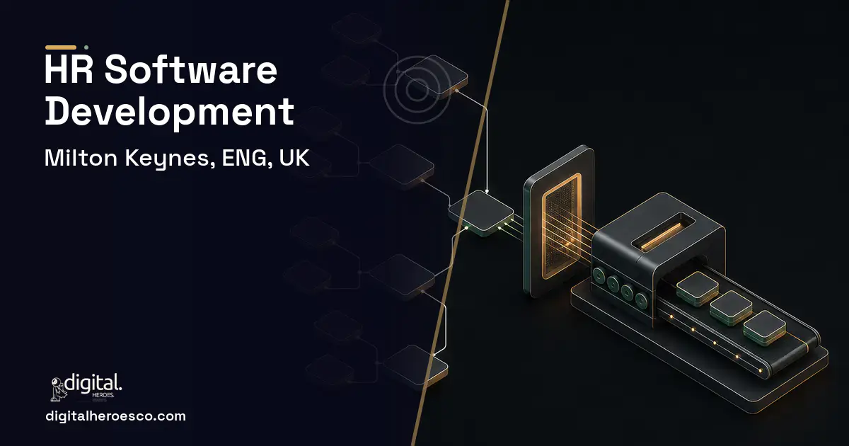 HR Software Development software overview illustration for Milton Keynes, ENG, UK.