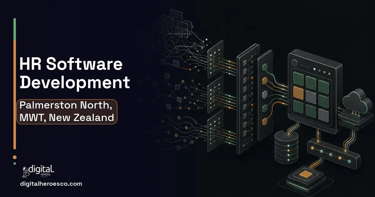 HR Software Development workflow illustration for Palmerston North, MWT, New Zealand.