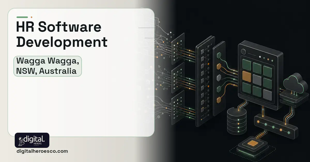 HR Software Development workflow illustration for Wagga Wagga, NSW, Australia.