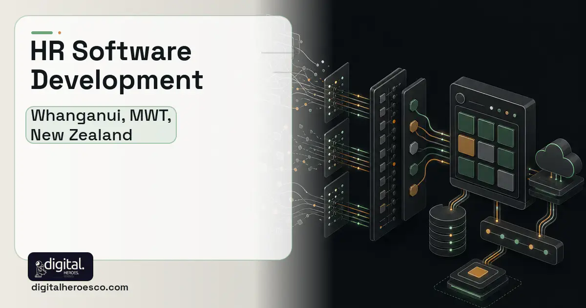 HR Software Development workflow illustration for Whanganui, MWT, New Zealand.
