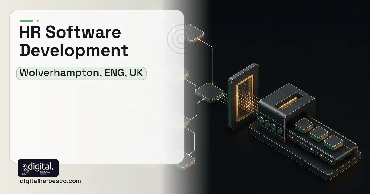 HR Software Development software overview illustration for Wolverhampton, ENG, UK.