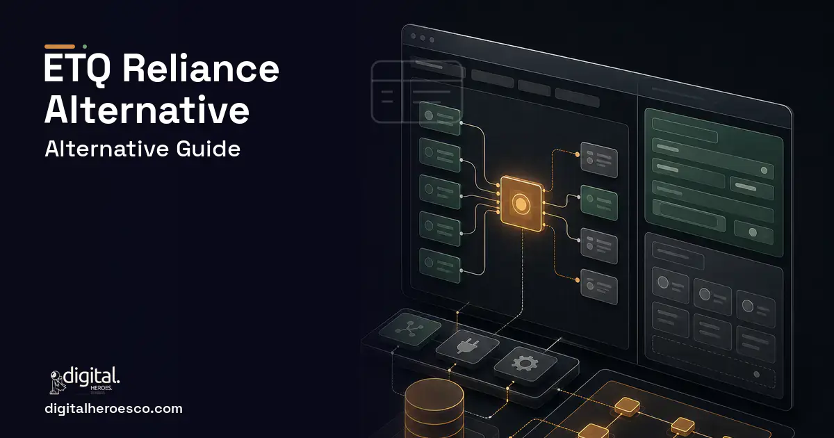 Internal Tools Development product interface illustration for ETQ Reliance Alternative.