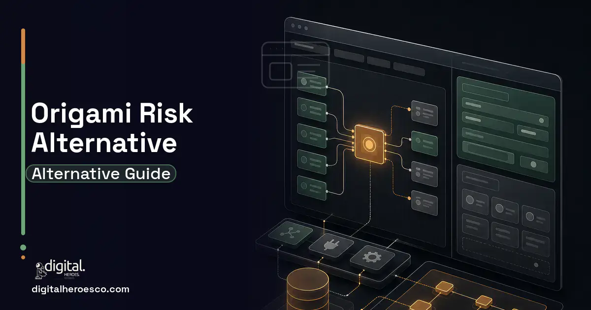 Internal Tools Development product interface illustration for Origami Risk Alternative.