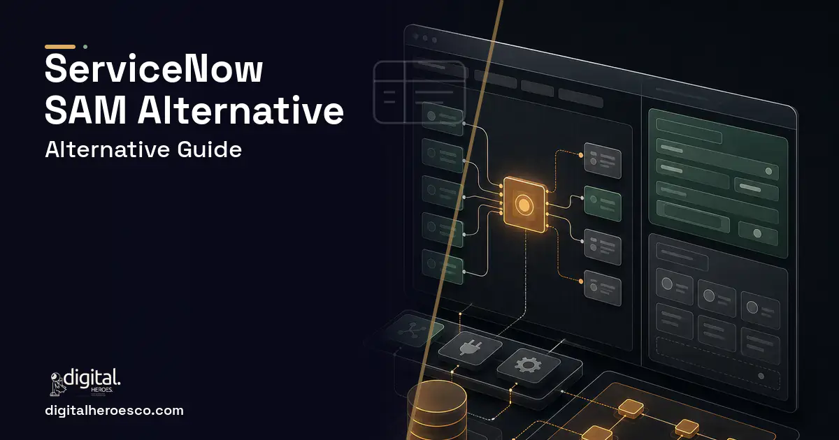 Internal Tools Development product interface illustration for ServiceNow Software Asset Management Alternatives.