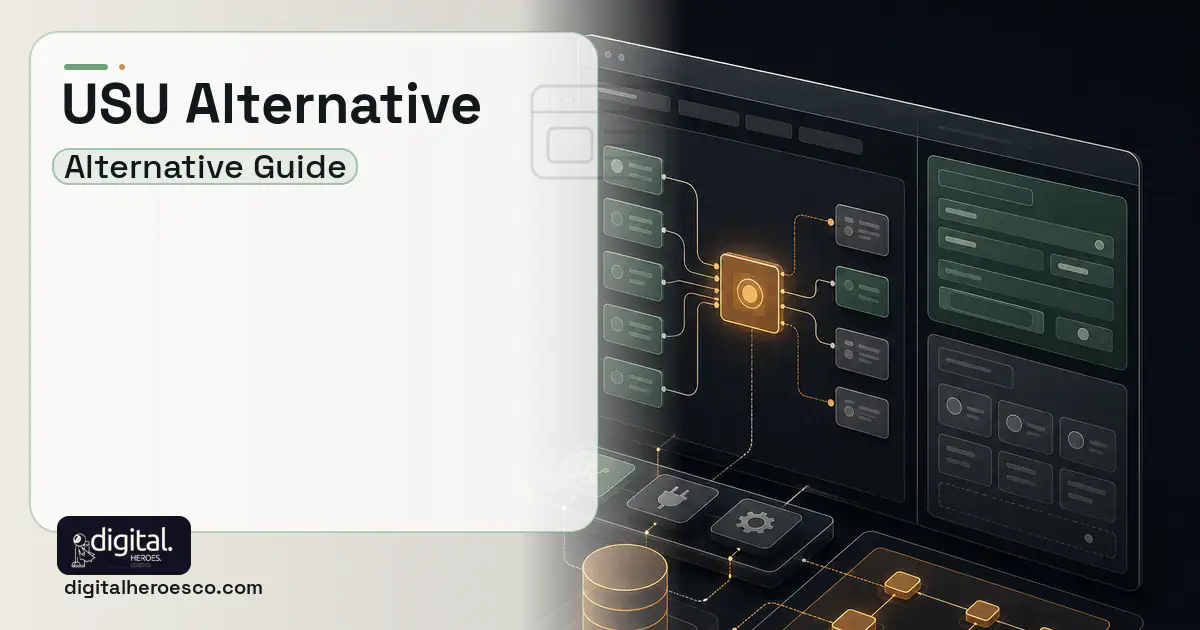 Internal Tools Development product interface illustration for USU Alternatives for Software Asset Management.