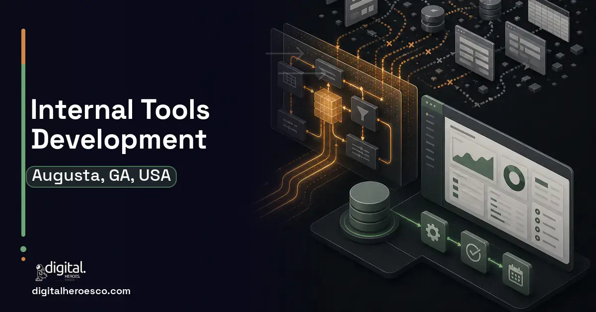 Internal Tools Development workflow illustration for Augusta, GA, USA.