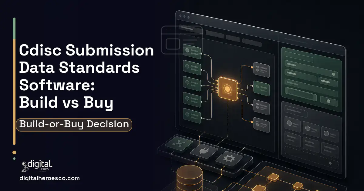 Internal tools product interface illustration for Cdisc Submission Data Standards Software Build vs Buy Guide.