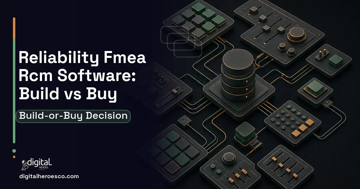 Internal Tools Development software overview illustration for Reliability Fmea RCM Software Build vs Buy Guide.