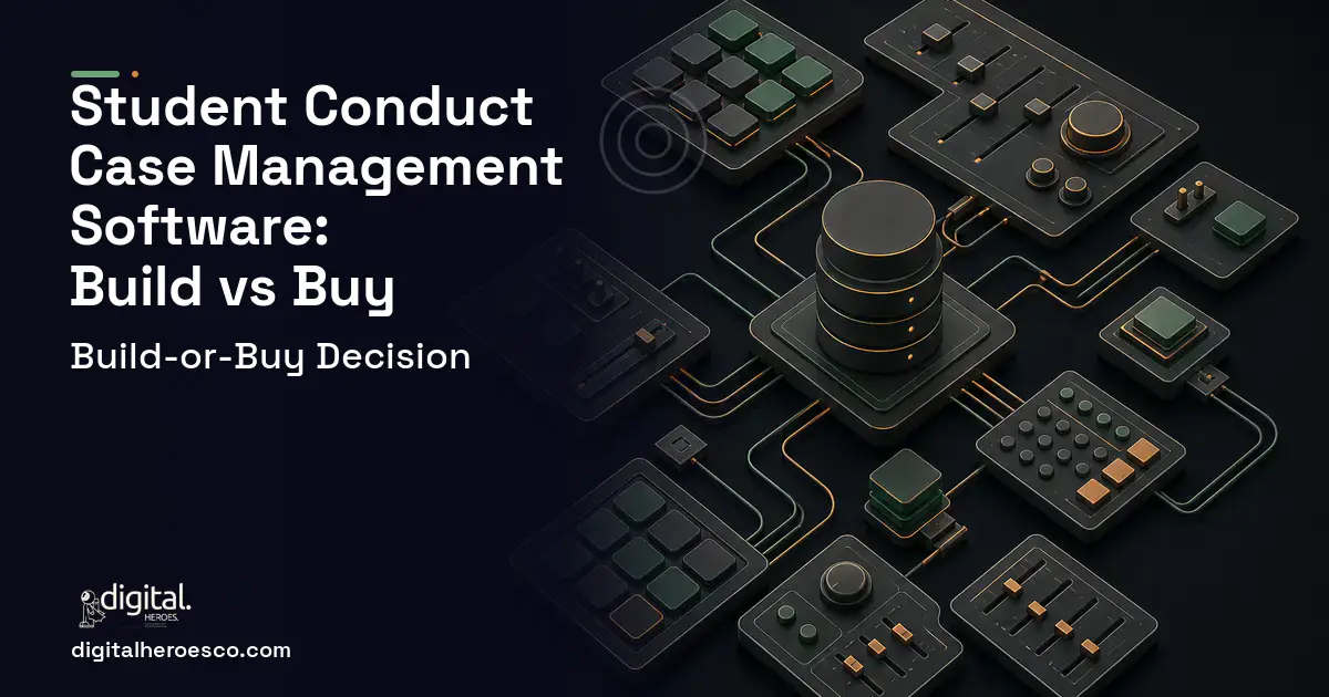 Internal tools software overview illustration for Student Conduct Case Management Software Build vs Buy Guide.