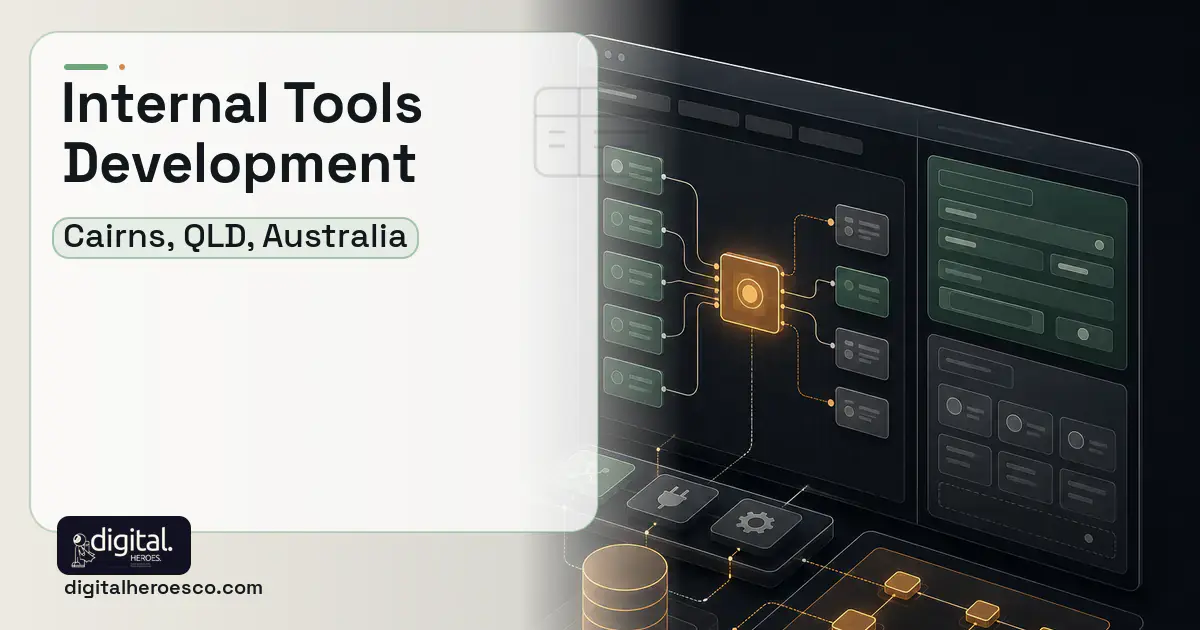 Internal Tools Development product interface illustration for Cairns, QLD, Australia.