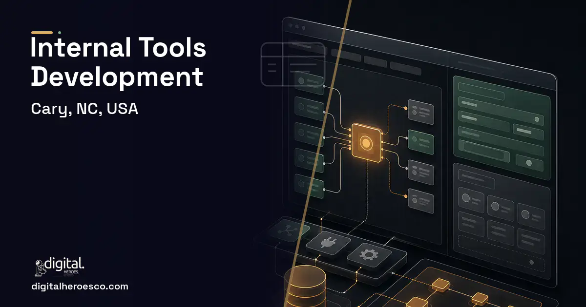 Internal Tools Development product interface illustration for Cary, NC, USA.
