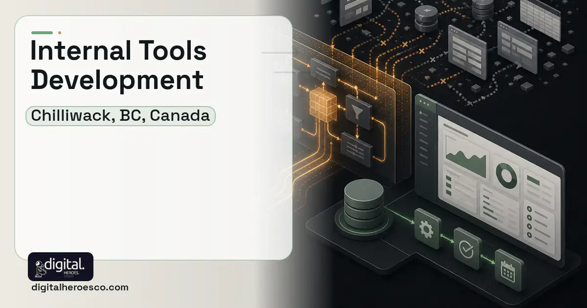 Internal Tools Development workflow illustration for Chilliwack, BC, Canada.