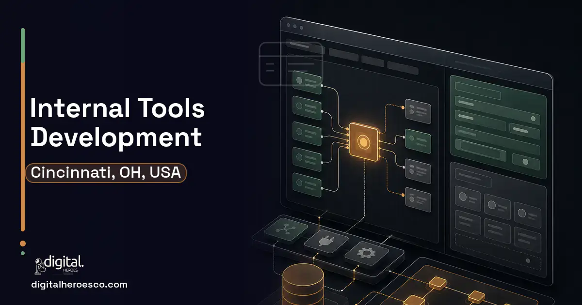 Internal Tools Development product interface illustration for Cincinnati, OH, USA.