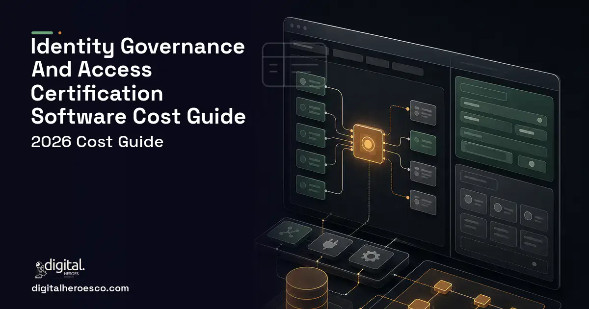 Internal tools product interface illustration for Identity Governance AND Access Certification Software Cost Guide.