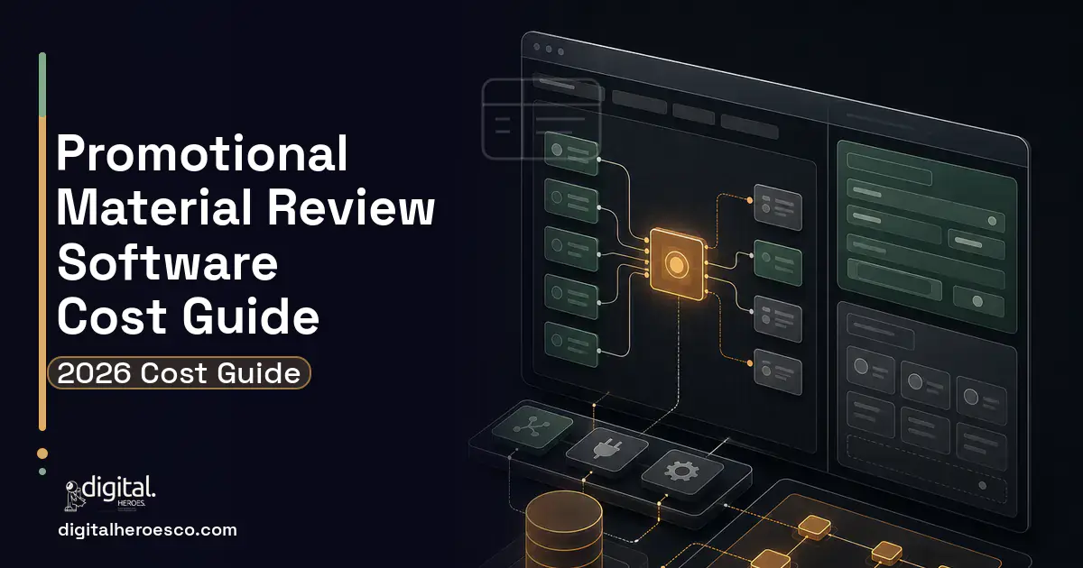 Internal Tools Development product interface illustration for Promotional Material Review Software Cost Guide.