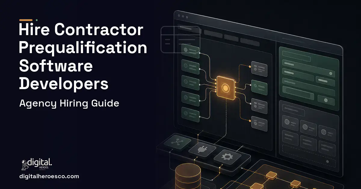 Internal Tools Development product interface illustration for Contractor Prequalification Software.
