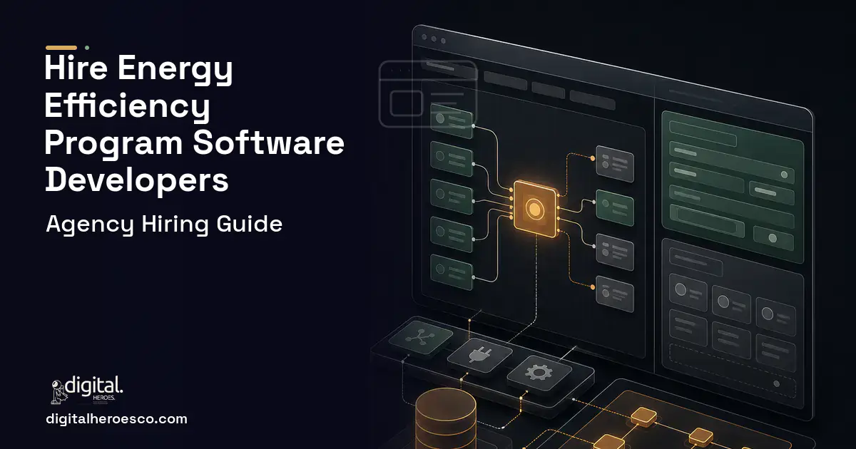 Internal Tools Development product interface illustration for Energy Efficiency Program Management Software.