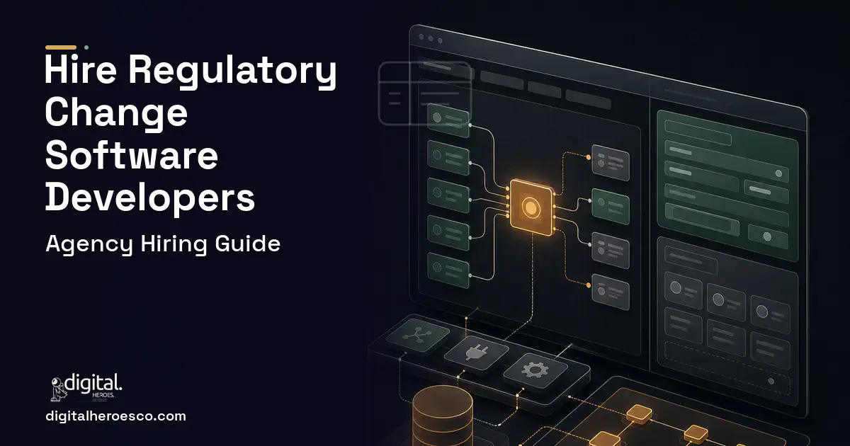 Internal Tools Development product interface illustration for Regulatory Change Management Software.