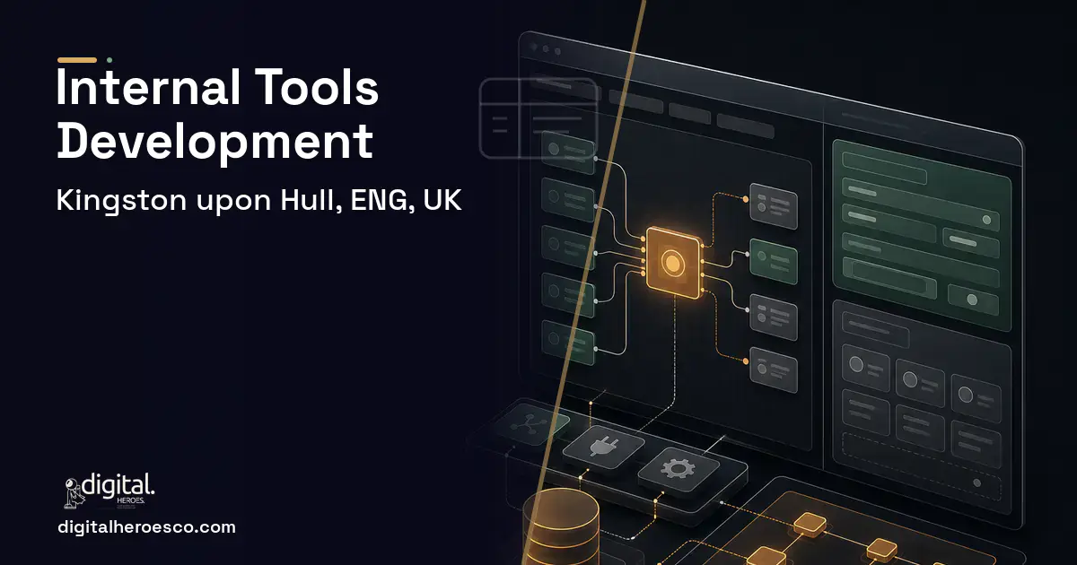 Internal Tools Development product interface illustration for Kingston upon Hull, ENG, UK.