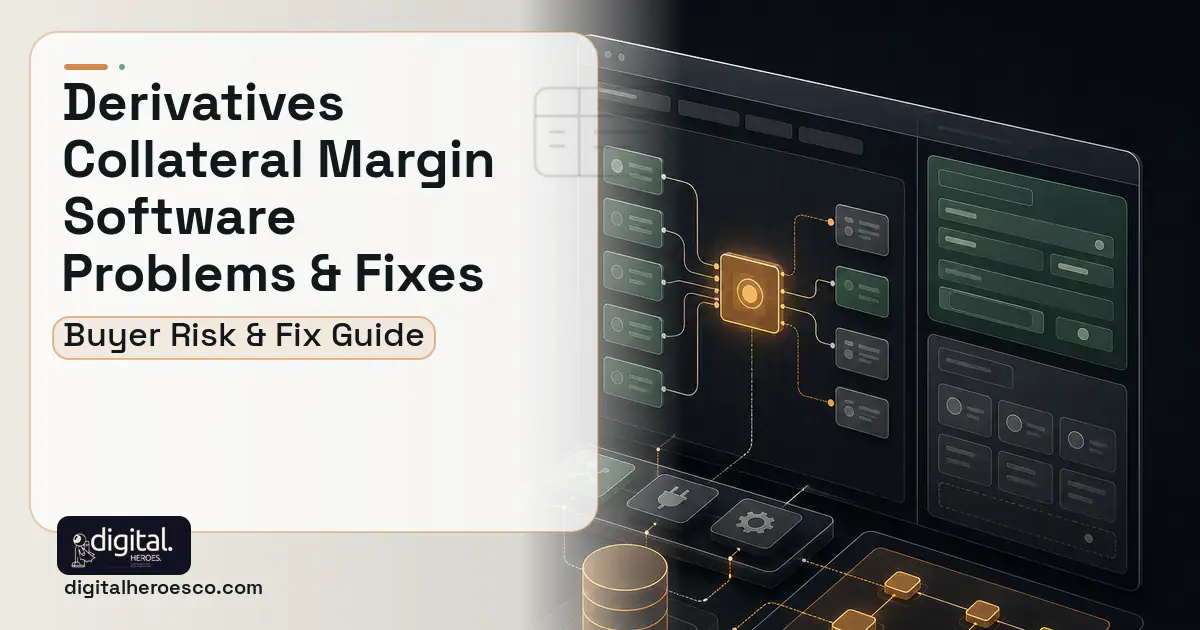 Derivatives Collateral Margin Software product interface illustration showing common problems and fixes.