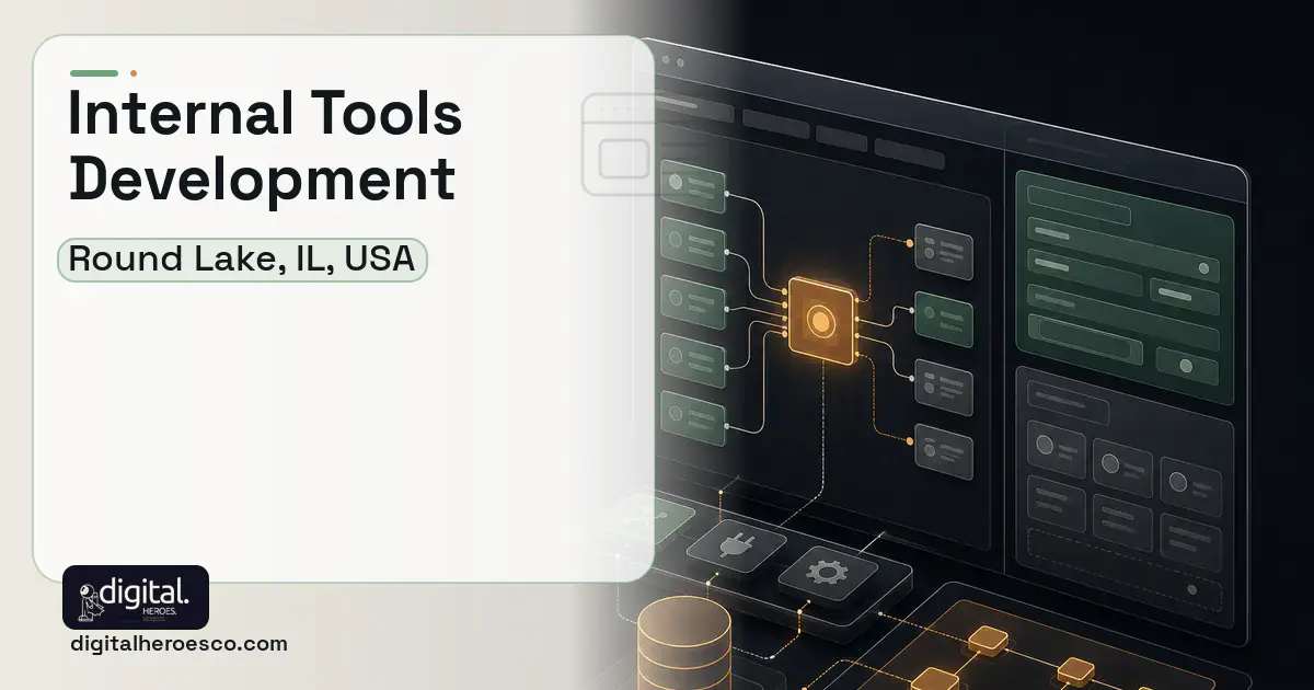 Internal Tools Development product interface illustration for Round Lake, IL, USA.