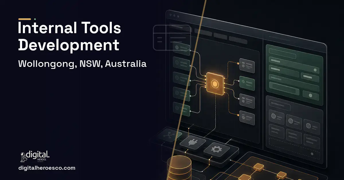 Internal Tools Development product interface illustration for Wollongong, NSW, Australia.
