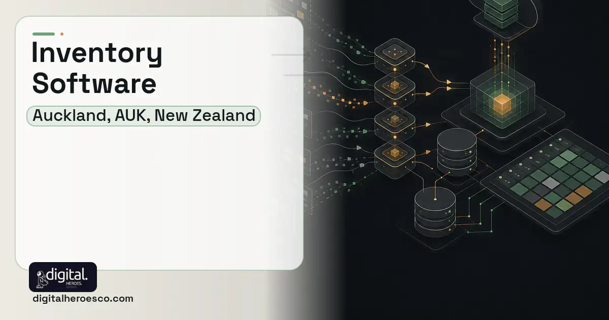 Inventory Software workflow illustration for Auckland, AUK, New Zealand.